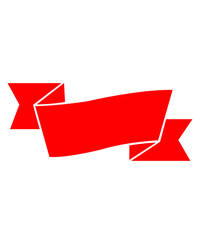 Banner ribbon clip art design on plain white transparent isolated background for card, shirt, hoodie, sweatshirt, apparel, tag, mug, icon, poster or badge