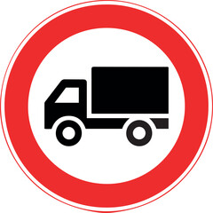Road sign no heavy vehicles