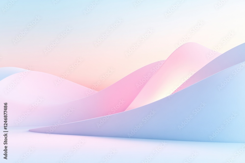 Aufkleber abstract depiction of fragmented geometric shapes converging into unified glowing spiral under diffu