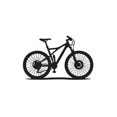 Obraz premium Fixed gear bicycle silhouette vector black and white background