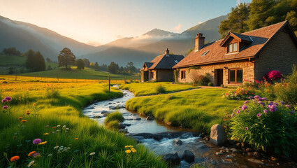 cool and beautiful natural scenery background