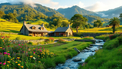 cool and beautiful natural scenery background