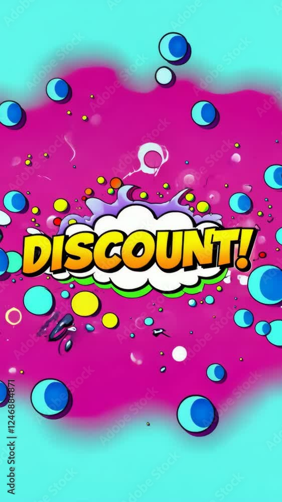 Poster A colorful background with the word 