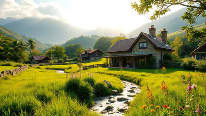 cool and beautiful natural scenery background