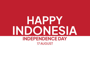 Happy independence day of the Republic Indonesia post with traditional games concept illustration. Indonesia independence day.