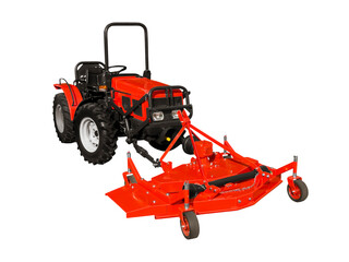 Red lawnmower