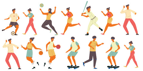 Flat Sport Character Set