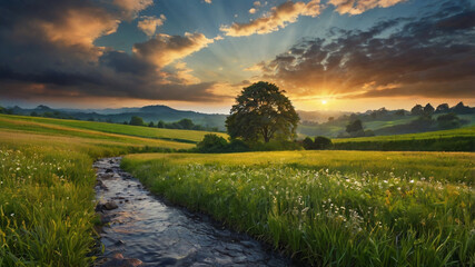 cool and beautiful natural scenery background