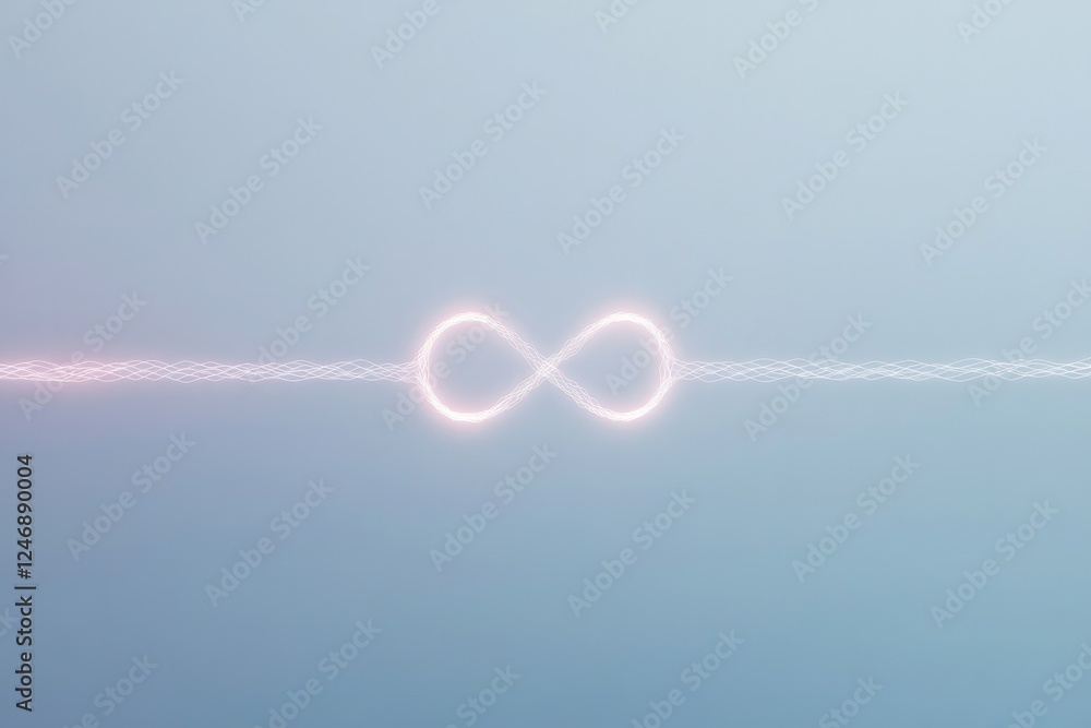 Fototapete two glowing dots connected by single line transitioning from jagged to smooth symbolizing through co
