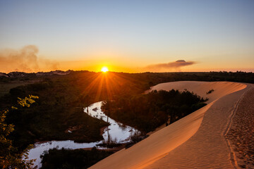 Sunset at Dunas do Jalapão (Jalapão Dunes) in Jalapão State Park - Tocantins, Brazil