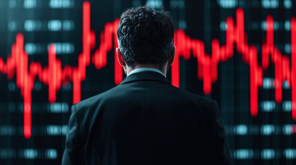 sharp market rises and falls with anxious traders
