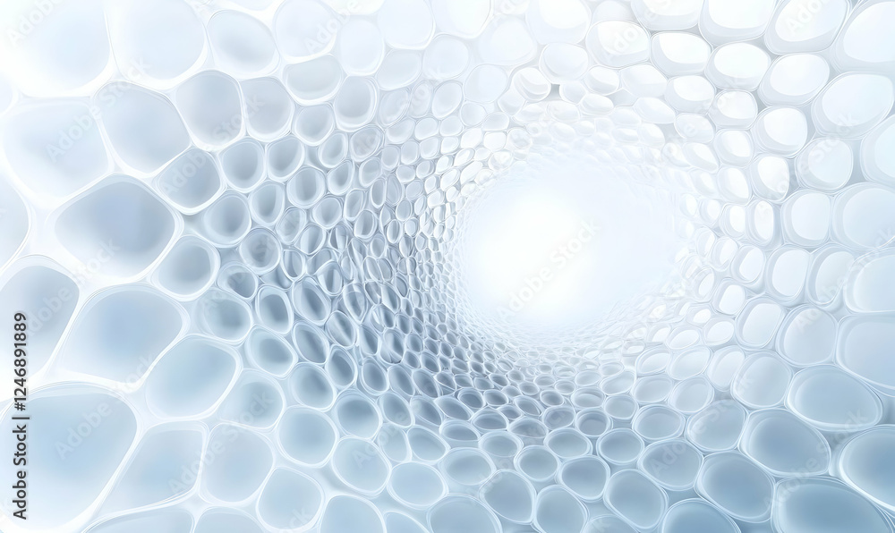 Poster abstract white background with a hexagonal pattern for technology