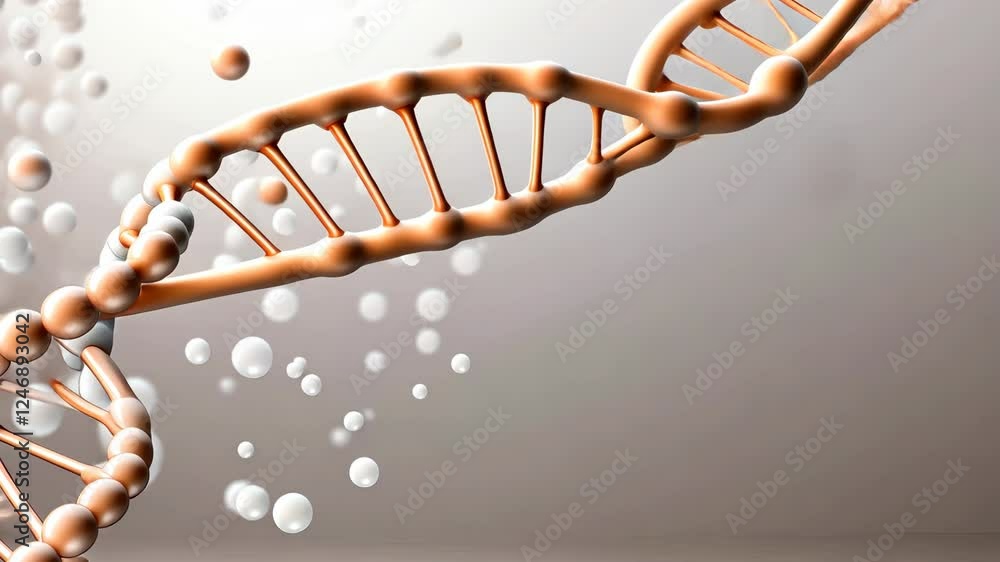 Poster dynamic representation of dna highlighting its intricate structure, colors, and molecular patterns i