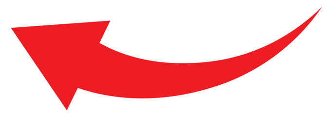 Long arrows icon. Long curved hand drawn arrow isolated.