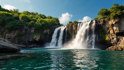 Fototapeta premium waterfall in the mountains