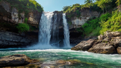 Fototapeta premium waterfall in the mountains