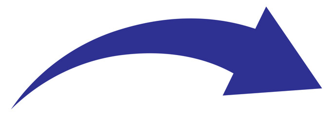 Long arrows icon. Long curved hand drawn arrow isolated.