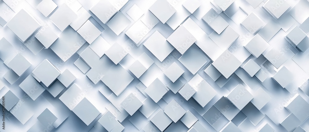 Aufkleber abstract white squares floating in a dynamic pattern creating a modern and clean background