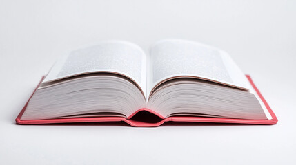 Fototapeta premium open book with white backdrop