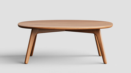wooden coffee table on a white background
