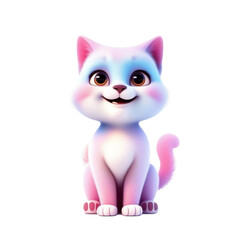 pink cat with a bow