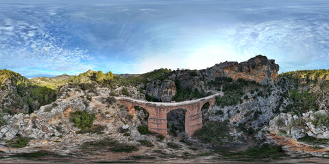 Fototapeta premium The Roman Aqueduct of Pena Cortada located near Valencia, Spain