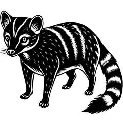 Obraz premium vector illustration of a african civet