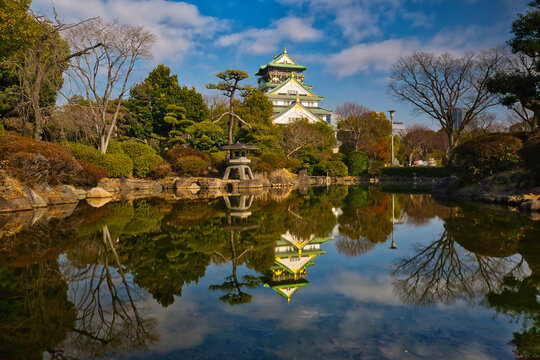 Osaka Castle (with Reflection) Japanese castle in Chūō-ku, Osaka, Japan. Played a major role in the unification of Japan in the sixteenth-century Azuchi&ndash;Momoyama period. Pic on Jan 22, 2025
Mini