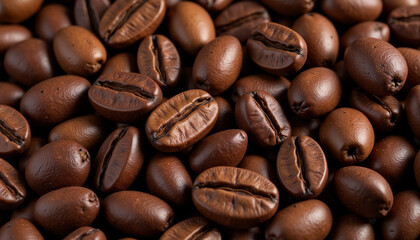 Fototapeta premium Enjoying rich aromas and flavors of freshly roasted coffee beans in a cozy setting