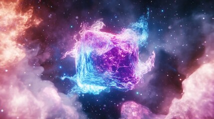 Cosmic Cube: A Nebula's Fiery Heart