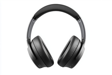 Black headphones isolated