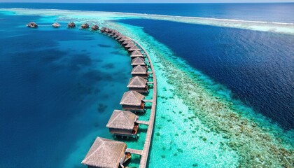 Explore the vibrant turquoise waters and stunning overwater bungalows in summer paradise