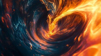 Dynamic animation of swirling flames and fire with detailed textures and light effects