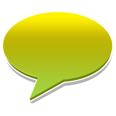 3D Speech Bubble chat icon talk symbol communication sign 