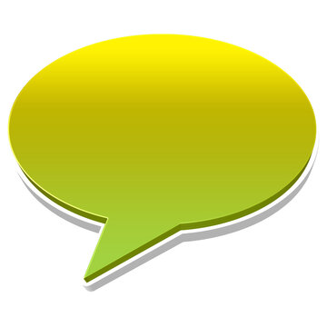3D Speech Bubble chat icon talk symbol communication sign 