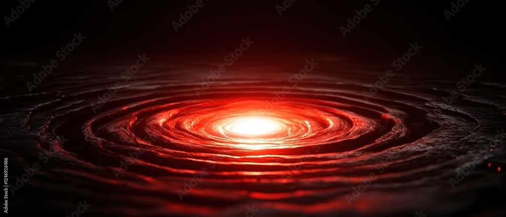 Poster fiery vortex with radiant light in dark space creating a dramatic and abstract scene