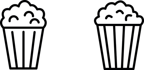 Tasty and Crunchy Popcorn Icon for Snacks, Movies, and Entertainment