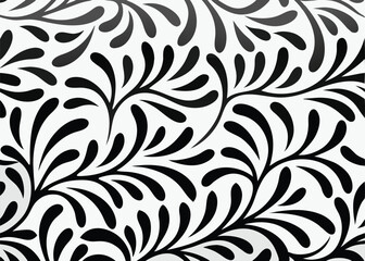 Seamless floral vector pattern with ornate vintage flower and leaf elements for decorative textile design.