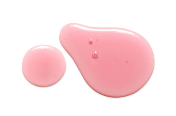 A sample of a moisturizing gel or serum for the skin. Isolated on white