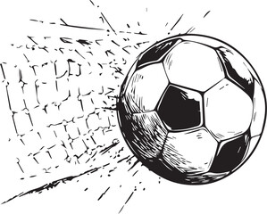 soccer ball in the net