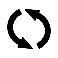Recycle icon vector, with white background
