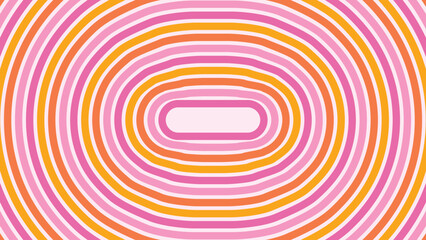 Abstract 70s Style Colorful Background With Circles