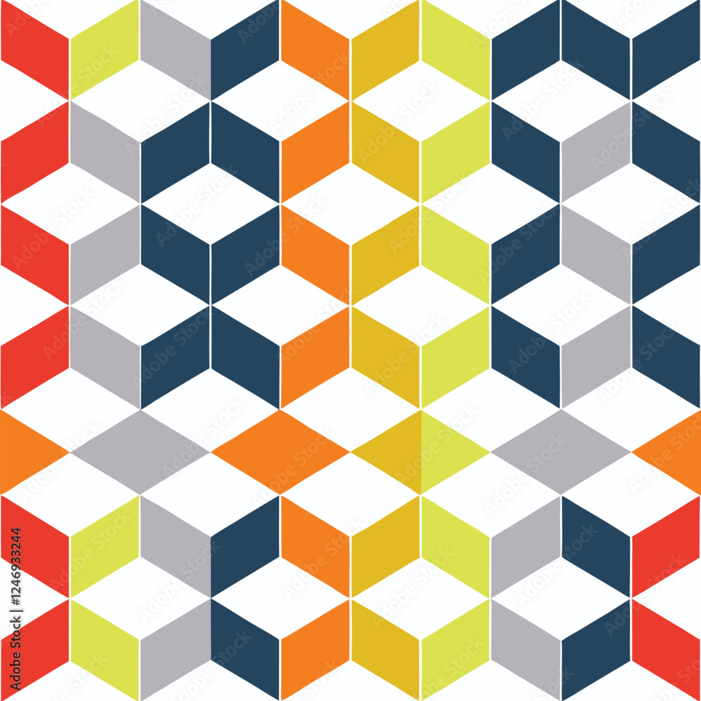 Poster abstract background with colorful squares vector texture design.