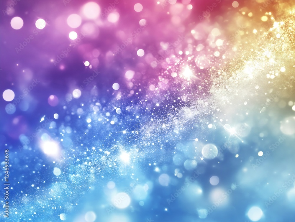 Poster colorful abstract background with sparkling bokeh lights for modern designs : generative ai