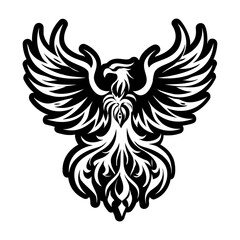 Obraz premium A solid style icon of phoenix bird symbol