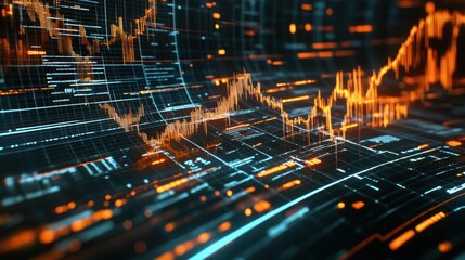 Abstract Data Visualization: Stock Market Chart Display