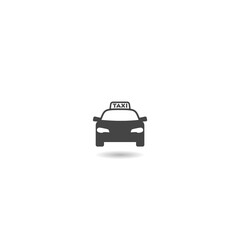 Obraz premium Simple Taxi car icon with shadow