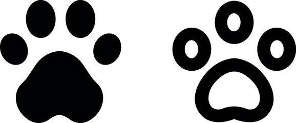 "Paw Print Vector Icon Set - A Playful and Pet-Friendly Collection"