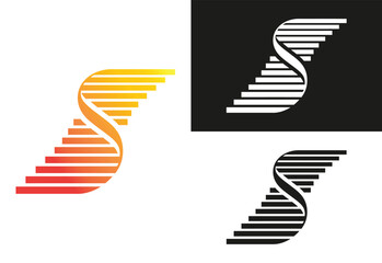 Obraz premium S logo vector illustration on white background