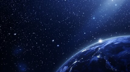 A beautiful view of Earth from space.